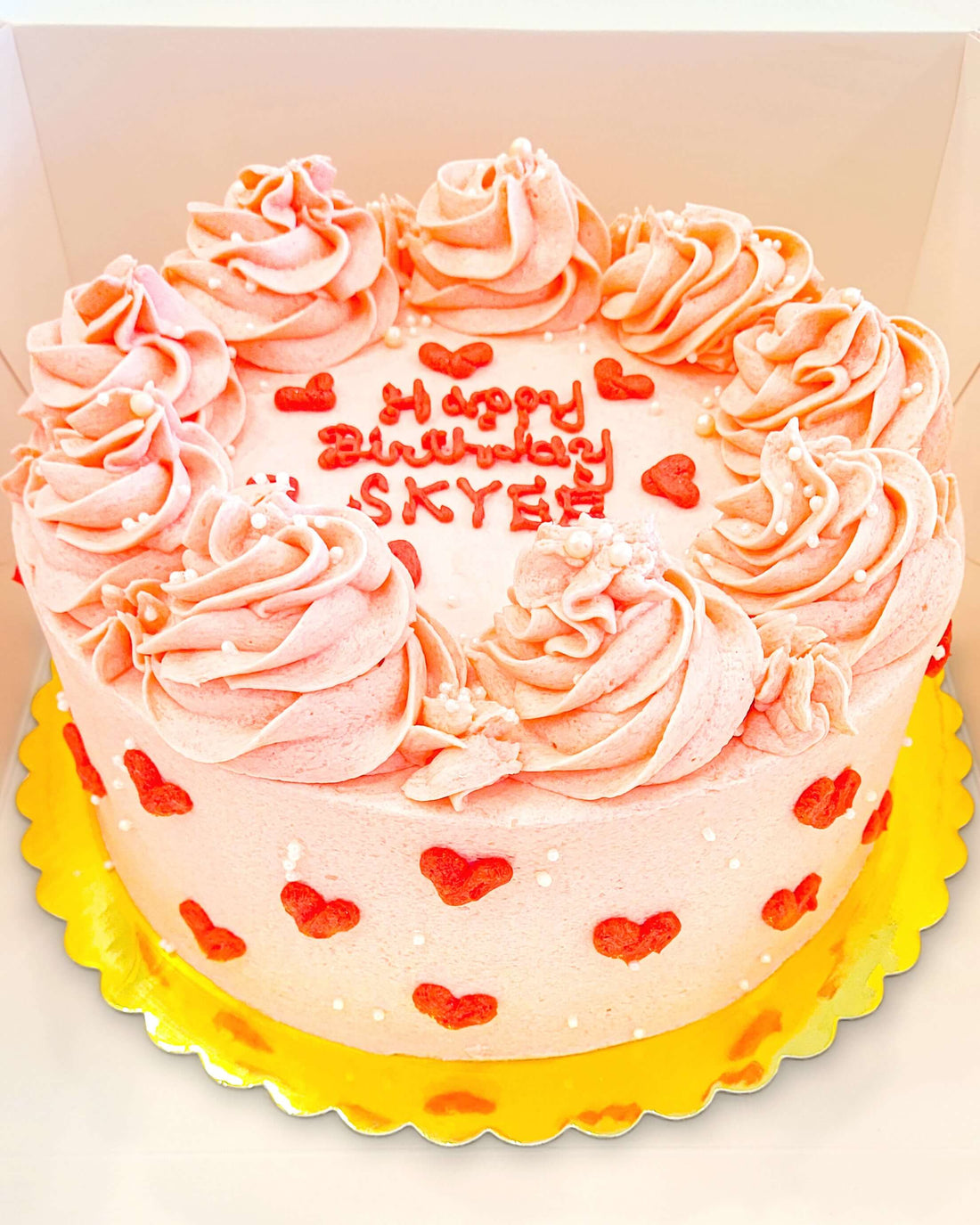 cute heart cake