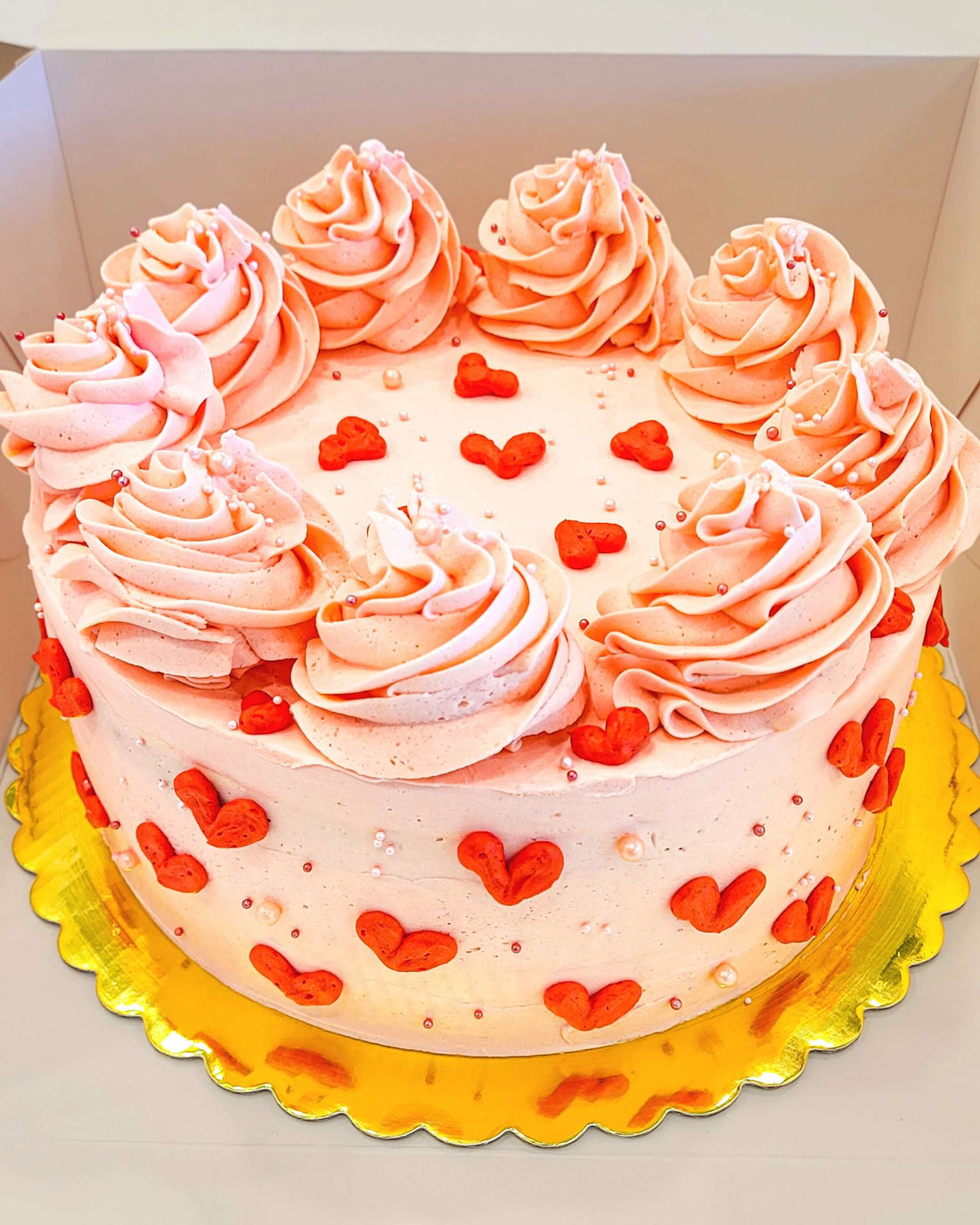 cute heart cake